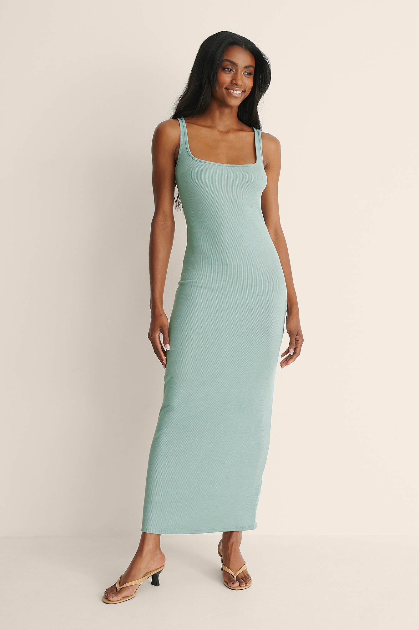Recycled Soft Ribbed Maxi Dress ...